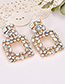 Fashion Ab Color Alloy Studded Square Earrings