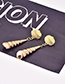 Fashion Gold Alloy Long Conch Earrings