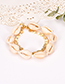 Fashion Gold Alloy Resin Shell Three-layer Bracelet