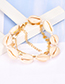 Fashion Gold Alloy Resin Shell Three-layer Bracelet