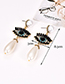 Fashion Black Alloy Diamond Eye Pearl Stud Earrings