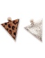 Fashion Leopard Horse Hair Triangle Leopard Button Nail