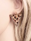 Fashion Leopard Horse Hair Triangle Leopard Button Nail