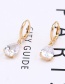 Fashion Gold Copper Inlaid Zircon Droplet Earrings