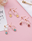 Fashion Yellow  Silver Needle Crystal Round Earrings
