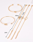 Fashion Gold Alloy Round Arrow Multilayer Bracelet Set