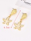 Fashion Gold Alloy Conch Starfish Stud Earrings