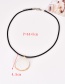 Fashion Black Pu Shell Necklace