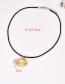 Fashion Black Pu Shell Necklace