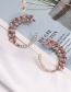Fashion Pink C-shaped Pearl Stud Earrings