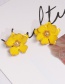 Fashion Yellow Drop Oil Petal Pearl Earrings