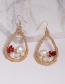 Fashion Gold Drop-shaped Pearl Earrings