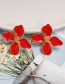 Fashion Red Flower Drip Earrings