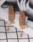 Fashion Brown Water Droplet Crystal Earrings