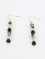 Fashion Black Double-layer Rice Bead Chain Alloy Necklace