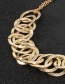 Fashion Silver Alloy Ring Interlocking Necklace