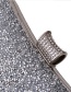 Fashion Silver Diamond Clutch