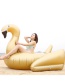 Fashion Gold Inflatable Swan Flamingo Floating Row Swimming Ring 190cm Tip