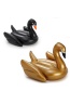 Fashion Black Inflatable Swan Flamingo Floating Row Swimming Ring 190cm Tip