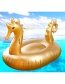 Fashion Golden Seahorse Mount Inflatable Floating Row Mount Swimming Ring