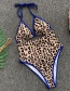 Fashion Leopard Leopard-print Tie-up Swimsuit