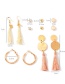 Fashion Gold Tassel Earrings Set Of 6