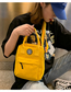 Fashion Yellow Pure Color Decorated Backpack