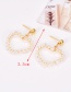 Fashion Gold Alloy Love Crystal Stud Earrings