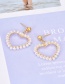Fashion Gold Alloy Love Pearl Stud Earrings