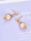Fashion Gold Alloy Irregular Pearl Earrings