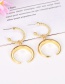 Fashion Gold Alloy Crescent Earrings