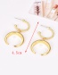 Fashion Gold Alloy Crescent Earrings