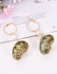 Fashion Gold Alloy Pearl Conch Earrings