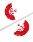 Fashion Red Alloy Leopard Short Tassel Earrings