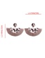 Fashion Coffee Color Alloy Leopard Short Tassel Earrings