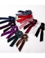 Fashion Dark Purple Ribbon Bow Hair Ring