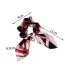 Fashion Diamond Pearl Red Printed Bow Long Ribbon Hair Band