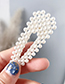Fashion White Pearl Triangle Hairpin