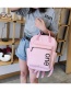 Fashion Pink Letter One Backpack