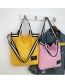 Fashion Pink Rivet Ribbon Stitching Shoulder Bag Shoulder Bag