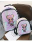 Fashion Large Gold Cartoon Girl Sequin Backpack