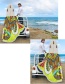 Fashion 301 Green Elephant Print Fringed Beach Towel