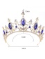 Fashion Blue Crystal Diamond Crown