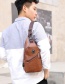 Fashion Dark Brown Puusb Charging Shoulder-slung Chest Bag