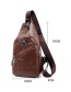 Fashion Dark Brown Puusb Charging Shoulder-slung Chest Bag