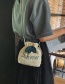 Fashion Khaki Straw Tassel One Shoulder Messenger Bag