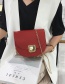 Fashion Red Magnetic Buckle Crossbody Shoulder Bag