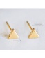 Fashion Steel Color Triangle Stainless Steel Gold-plated Earrings