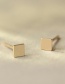 Fashion Steel Color Stainless Steel Square Earrings
