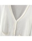 Fashion White Pocket Striped Knit Sun Protection Jacket